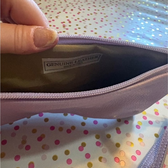 Women's Purple Leather Crossbody Bag - Picture 2 of 2